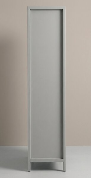 Pratiko Armadio da Esterno Portascope in Metallo 2 ante 4 ripiani Dimensioni 80x40x175 cm colore Grigio
