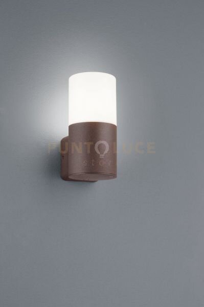 Hoosic applique da esterno fusione di alluminio colore ruggine h. 1