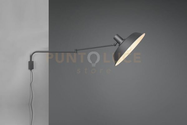 Bolder applique decorativa con pagoda nera orientabile e snodabile 