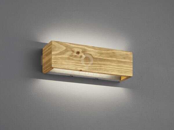 Brad applique led legno rettangolare bi-emissione con regolazione i