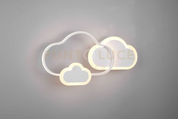 Cloudy applique led 29w 3600lm, 3000k nuvola bianca rgb e telecoman