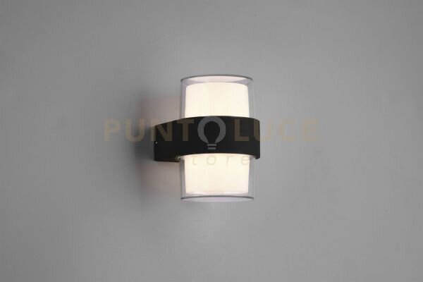 Molina applique da esterno in fusione alluminio antracite doppio di