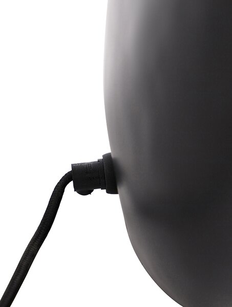 Lampada da tavolo di design nera con interno dorato 36 cm - Cova