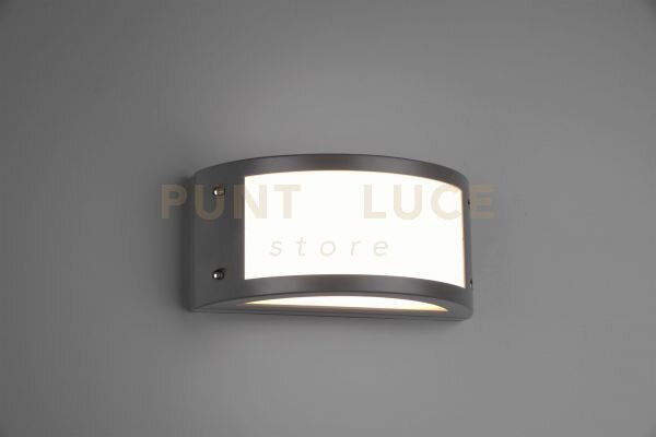 Kendal applique da esterno led 12w 1400lm, 3000k fascia antracite 