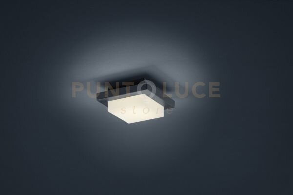 Hondo applique / plafoniera led quadrata antracite cm.14x14cm 3000k