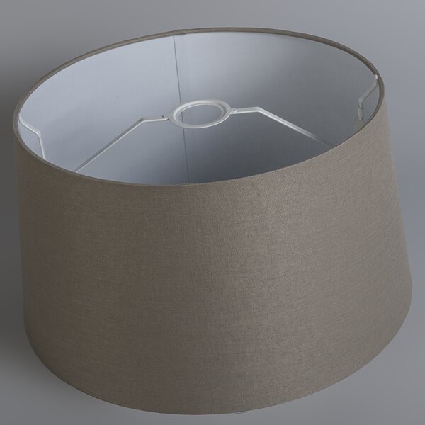 Lampada a sospensione moderna nera con paralume 45 cm color tortora - Combi 1