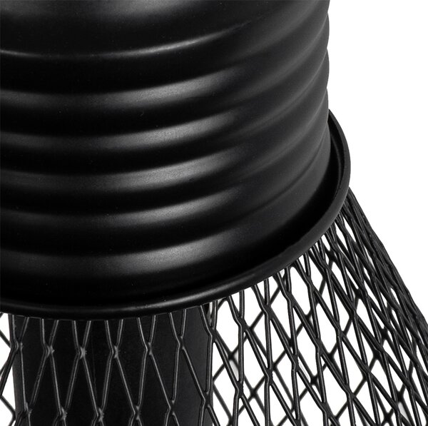 Lampada a sospensione di design nera 3 luci - Raga