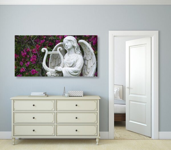 Quadro su tela – Angelo che suona l'arpa