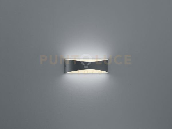 Konda applique led 9w 1200lm, 3 antracite bi-direzionale 23x7,2cm