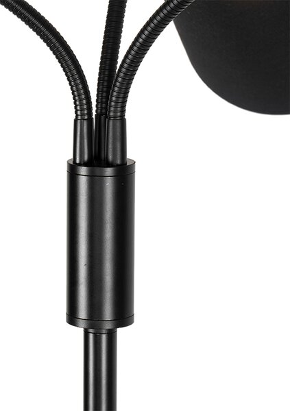 Lampada da terra moderna nera 3 luci - Carmen