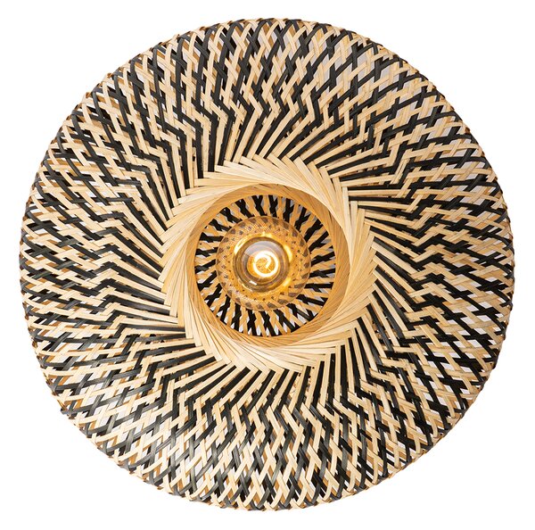 Plafoniera orientale in bambù nero 50 cm - Ostrava