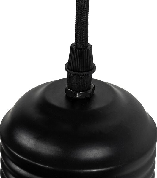 Lampada a sospensione di design nera 3 luci - Raga