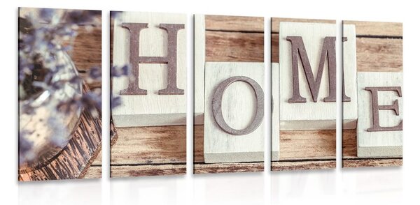Quadri 5 pezzi – Lettere Home