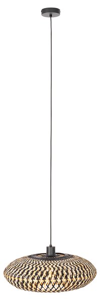 Lampada a sospensione orientale in bambù nero 50 cm - Ostrava