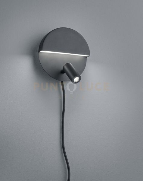 Mario applique tonda led 2,3w 200lm - 6w 600lm, 3000k doppia emissi