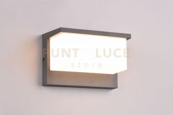 Nestos applique da esterno fusione alluminio antracite a led 13w 13