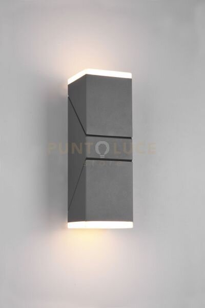 Avon applique led 14w 1600lm, 3000k da esterno antracite 2 diffusor