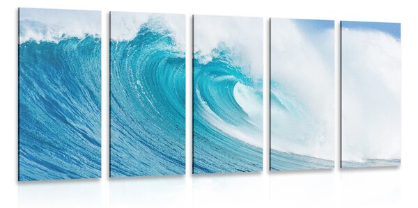 Quadri 5 pezzi – Onda marina