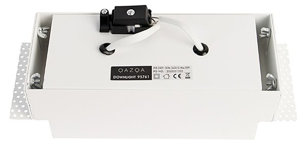 Set di 6 faretti incassati bianchi GU10 orientabili senza cornice 2 luci - Oneon