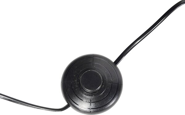 Lampada da terra treppiede legno nero con paralume nero 50 cm - Puros