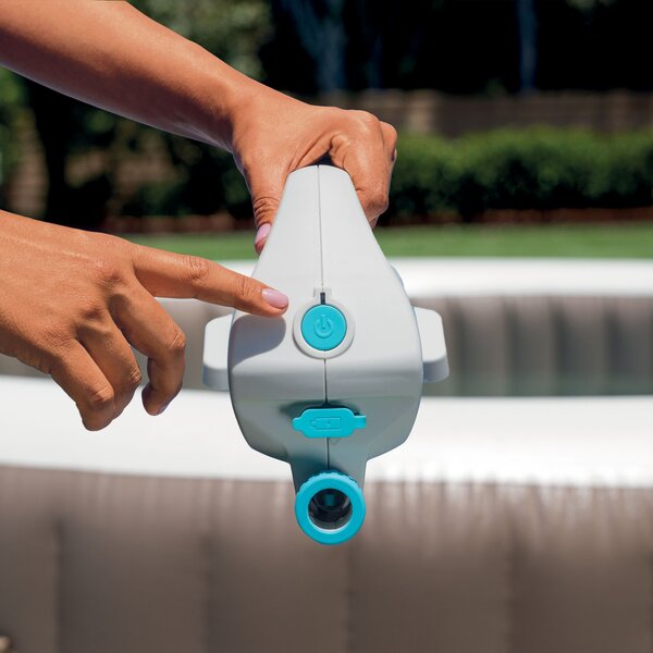 Intex Aspirapolvere per Piscine e Pure SPA Ricaricabile Vacuum colore Bianco/Azzurro ZR 100 - 28626