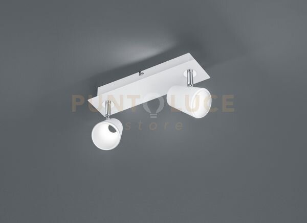Narcos barra 2 spots led 13w 1200lm, 3000k bianca con diffusore con
