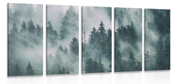 Quadri 5 pezzi – Montagne nella nebbia