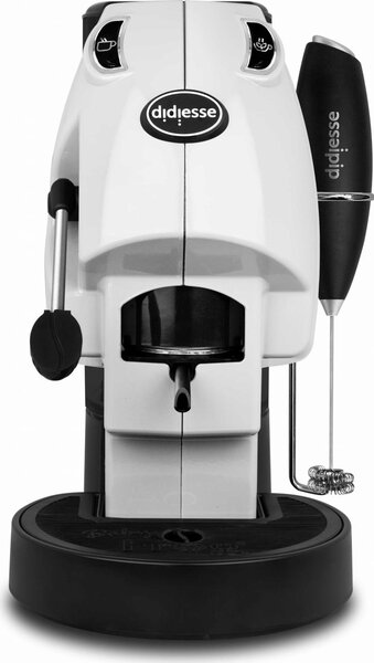 DIDIESSE Baby Frog Coffee & Tea - Macchina Caff a Cialde Espresso Manuale con Frullino Montalatte e Doppio Portacialde colore Bianco