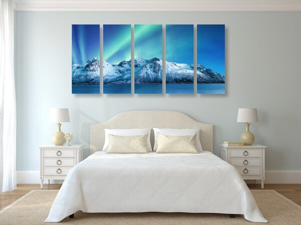 Quadri 5 pezzi – Aurora polare artica