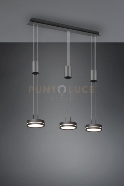 Franklin barra 3 sospensioni led 27w 3150lm, 3000k regolabile in al