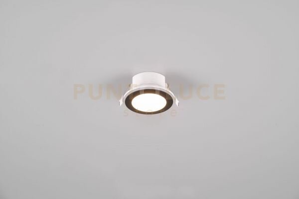 Argus faretto da incasso led 1w-4w 350lm, 3000k rotondo bordo nero
