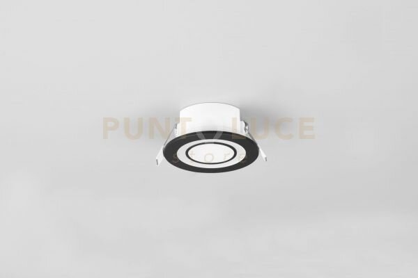 Core faretto led 5w 450lm, 3000k da incasso plastica nera satinata 