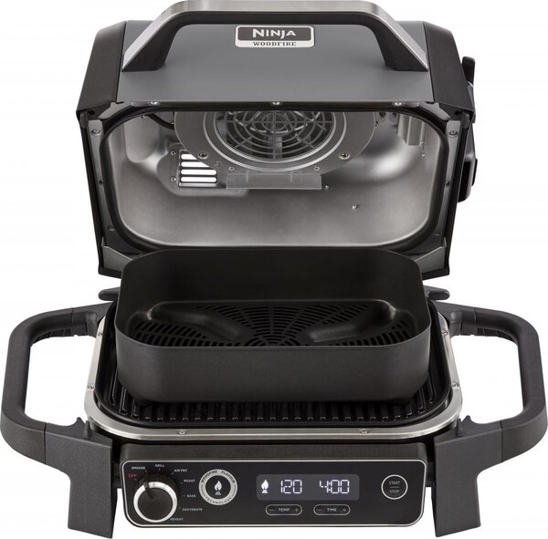 Ninja Barbecue Elettrico 3 in 1 con Funzione Ventilata e Affumicatore Potenza 2400 Watt 260 C - OG701EU