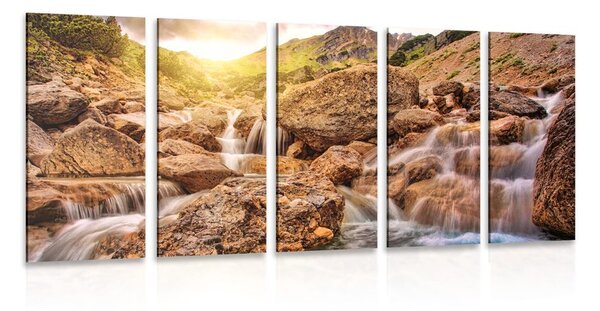 Quadri 5 pezzi – Cascate alpine