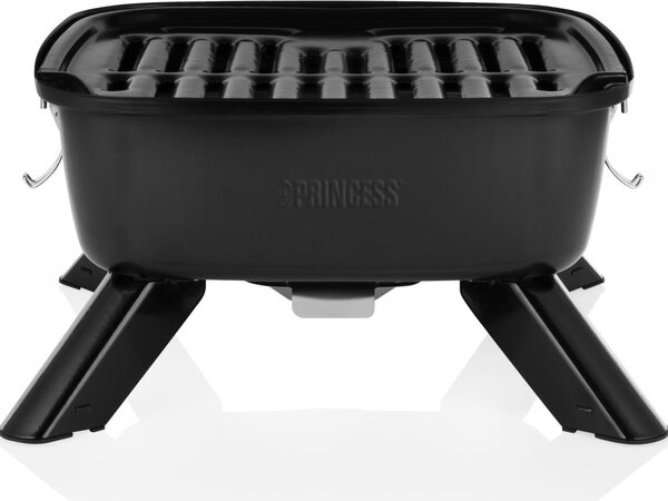 PRINCESS Barbecue Elettrico Carbonella da Giardino Portatile da Tavolo BBQ da Esterno Potenza 2000 Watt colore Nero - 01.112256.01.001