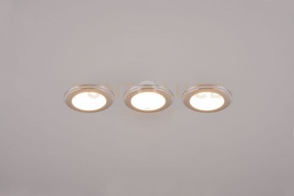 Argus kit 3 faretti da incasso led 1w-4w 350lm, 3000k rotondi bordo