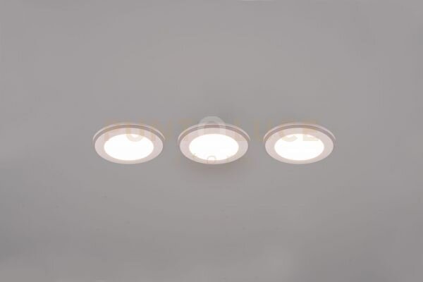 Argus kit 3 faretti da incasso led 1w-4w 350lm, 3000k rotondi bordo