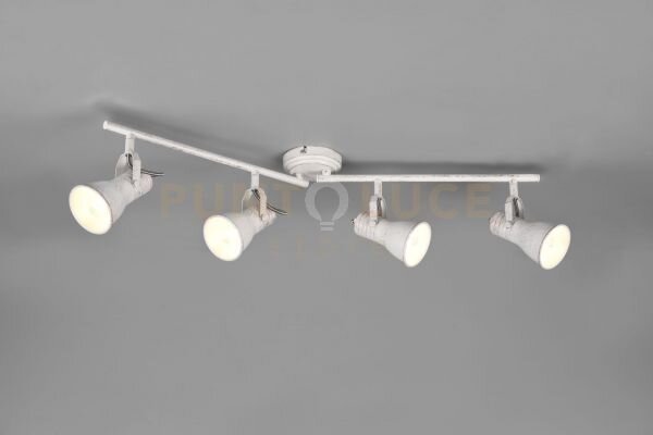 Barra steam barra 4 faretti e portafarettis orientabili l.77cm met