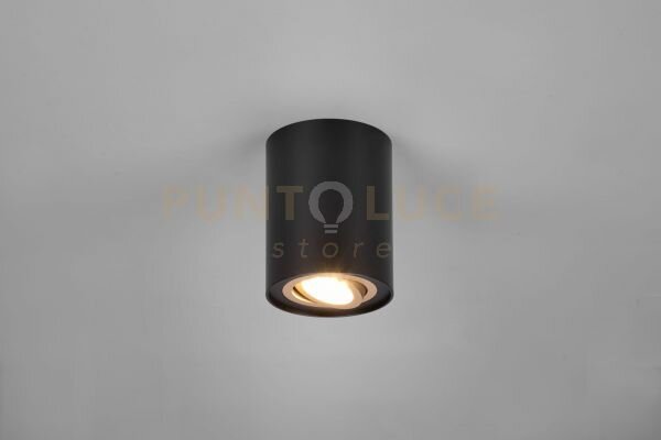 Cookie cilindro spot orientabile nero + oro d. 9,6cm h. 12,5cm 1 l