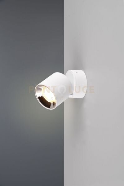 Guayana spot orientabile anche da incasso metallo bianco h. 12cm 1 