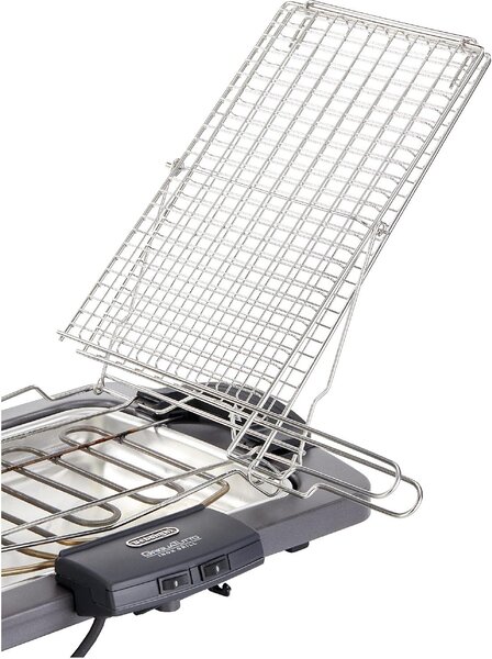 De Longhi Barbecue Elettrico da Giardino da Tavolo BBQ da Esterno Potenza 2450 Watt colore Grigio - BQ 80.X