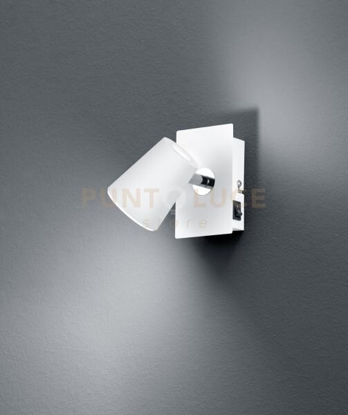 Narcos spot singolo led 6,5w 600lm, 3000k bianco con diffusore coni