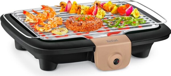 Tefal Barbecue Elettrico da Giardino da Tavolo Portatile BBQ da Esterno con Termostato Potenza 2300 Watt - BG0C814