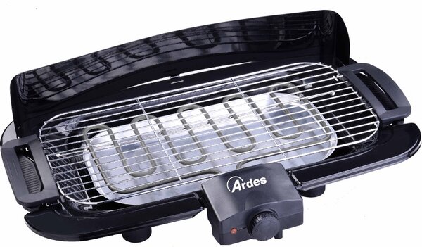 Ardes Barbecue Elettrico da Giardino da Tavolo Portatile BBQ da Esterno con Termostato Potenza 2000 Watt - AR1B02