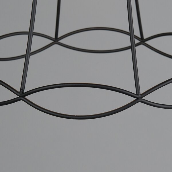 Lampada a sospensione retrò nera 30 cm - Granny Frame