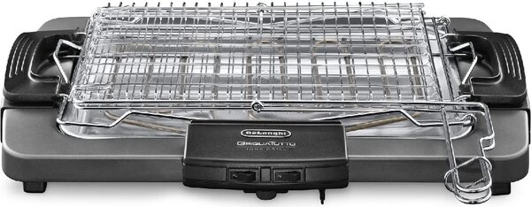 De Longhi Barbecue Elettrico da Giardino da Tavolo BBQ da Esterno Potenza 2450 Watt colore Grigio - BQ 80.X