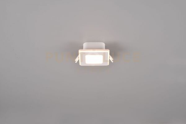 Nimbus faretto da incasso led 5w 450lm, 3000k quadrato bordo bianco