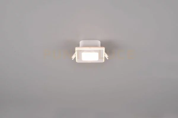 Nimbus faretto da incasso led 5w 450lm, 3000k quadrato bordo bianco
