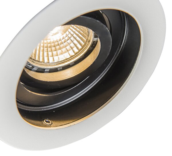 Faretto da incasso smart bianco con acciaio con Wifi GU10 - Rondoo