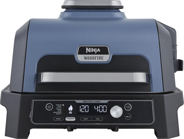 Ninja Barbecue Elettrico da Giardino da Tavolo Portatile BBQ da Esterno con Termostato Regolabile Potenza 1700 Watt - OG901EU Woodfire Pro Connect XL